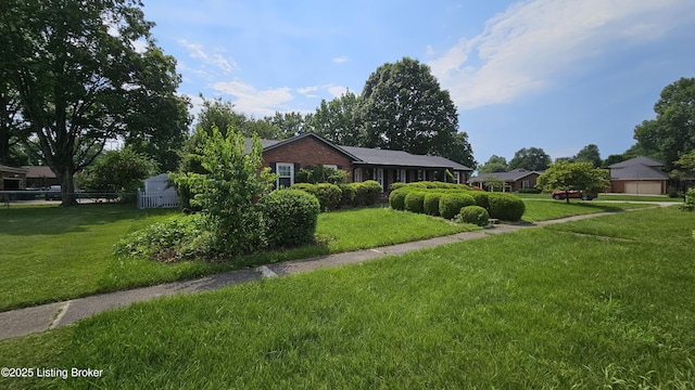 2804 Creekside Dr, Louisville, KY 40241 - view of front of home with brick siding and a detached garage