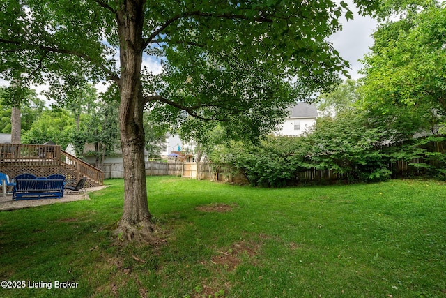 1403 Cadence Ct, Louisville, KY 40222 - fenced backyard featuring a wooden deck