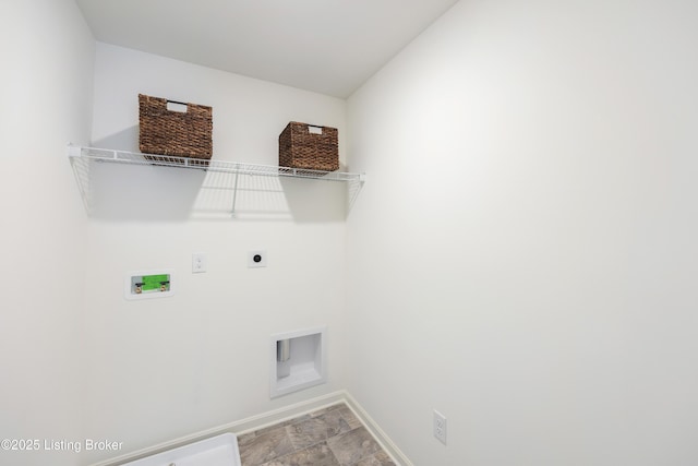 1520 Robin Rd, Shelbyville, KY 40065 - laundry area with hookup for an electric dryer, hookup for a washing machine, and stone finish floors