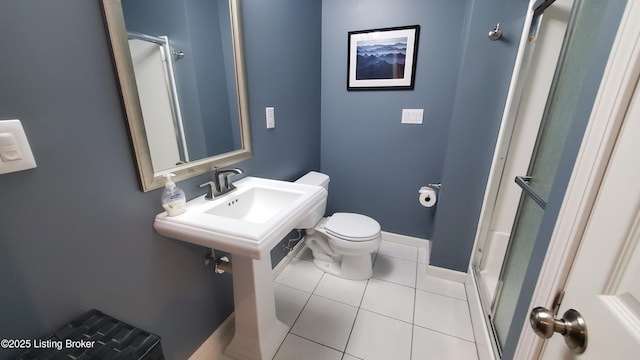 4318 Juniper Forest Pl, Louisville, KY 40245 - bathroom with tile patterned floors and an enclosed shower