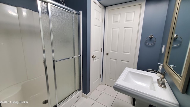 4318 Juniper Forest Pl, Louisville, KY 40245 - bathroom featuring tile patterned flooring and a shower stall