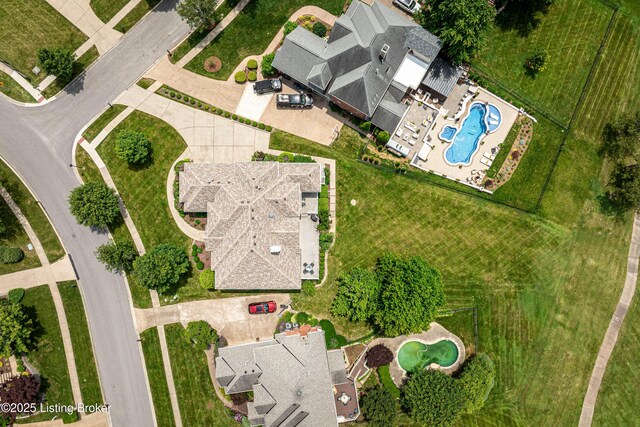 15018 Forest Oaks Dr, Louisville, KY 40245 - bird's eye view of a pool