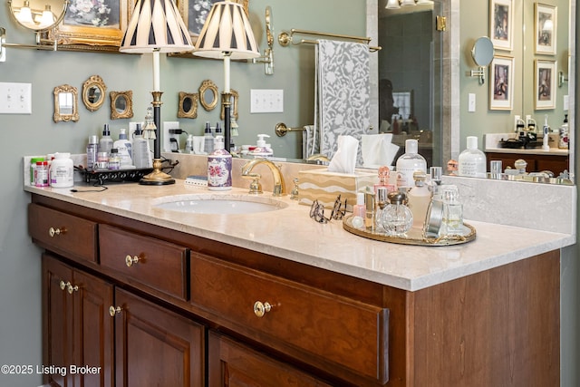 15018 Forest Oaks Dr, Louisville, KY 40245 - full bathroom with vanity and a stall shower