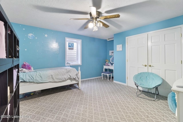 236 Running Creek Dr, Shepherdsville, KY 40165 - bedroom with a closet, carpet floors, and ceiling fan
