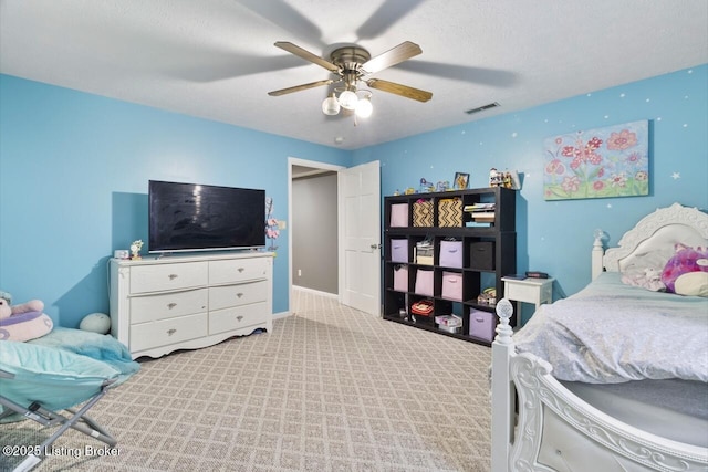 236 Running Creek Dr, Shepherdsville, KY 40165 - bedroom with light carpet and a ceiling fan
