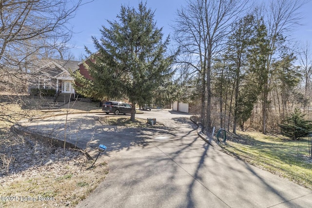 236 Running Creek Dr, Shepherdsville, KY 40165 - view of yard with driveway and a detached garage
