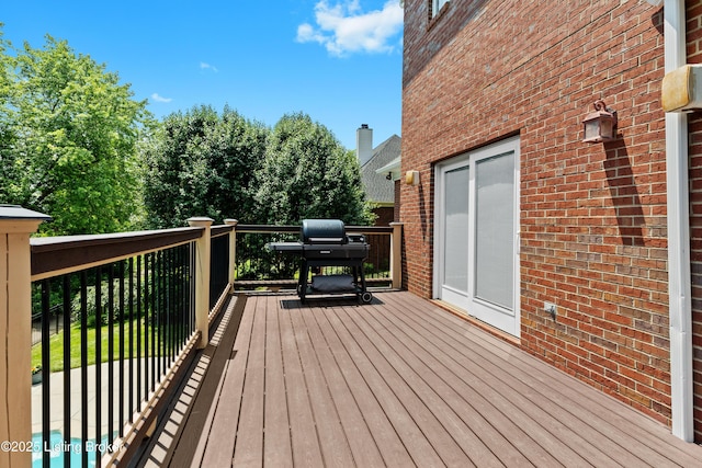 3111 Ridgemoor Ct, Prospect, KY 40059 - wooden terrace featuring area for grilling
