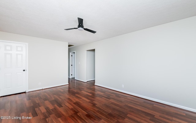 517 Oak Leaf Dr, La Grange, KY 40031 - spare room featuring dark wood-style flooring and ceiling fan