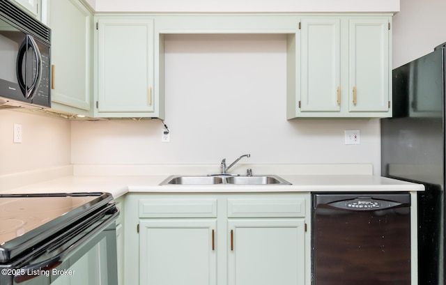 517 Oak Leaf Dr, La Grange, KY 40031 - kitchen with black appliances and light countertops