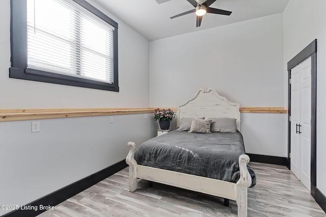 1575 Ochs Ln, Bloomfield, KY 40008 - bedroom with wood finished floors and ceiling fan