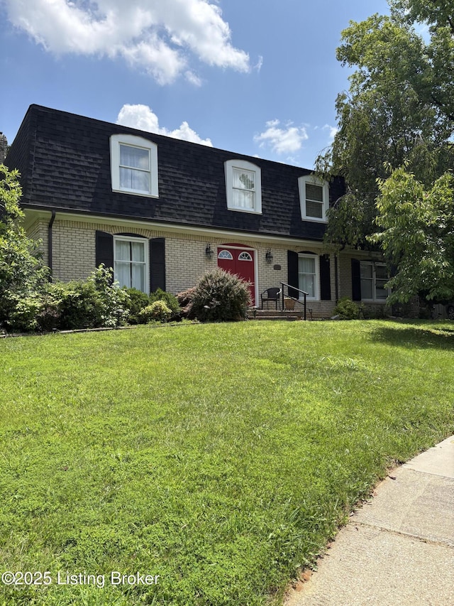 1303 Limestone Trce, Louisville, KY 40223 - view of front facade featuring mansard roof, a shingled roof, and brick siding