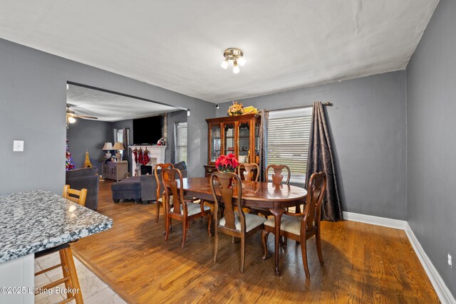 908 Chestnut Ave, Frankfort, KY 40601 - dining area featuring wood finished floors and a ceiling fan