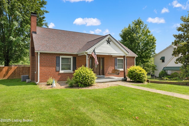 908 Chestnut Ave, Frankfort, KY 40601 - view of front of property with a chimney, brick siding, and a shingled roof