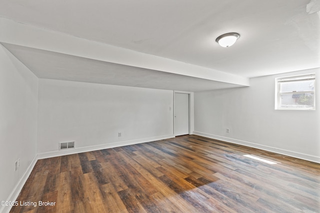908 Chestnut Ave, Frankfort, KY 40601 - below grade area featuring wood finished floors and baseboards