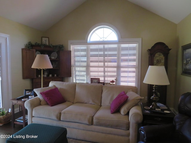 105 Waverly Dr, Bardstown, KY 40004 - living room with lofted ceiling