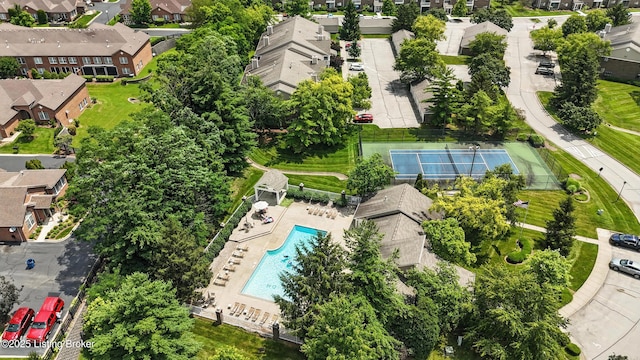 10500 Mcmeekin Ln Unit 208, Louisville, KY 40223 - aerial view of residential area with a pool area