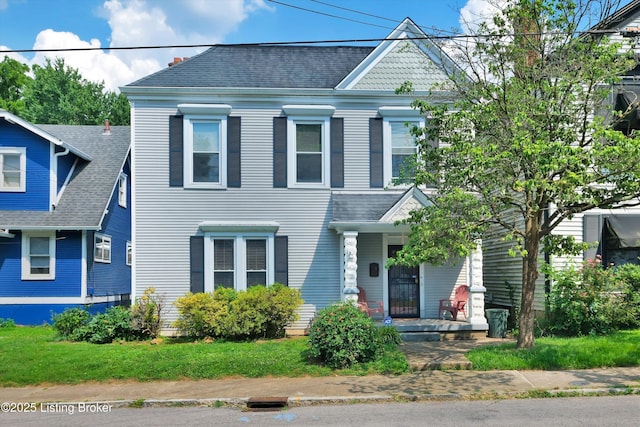 129 N Bellaire Ave, Louisville, KY 40206 - view of front of property featuring roof with shingles and a porch