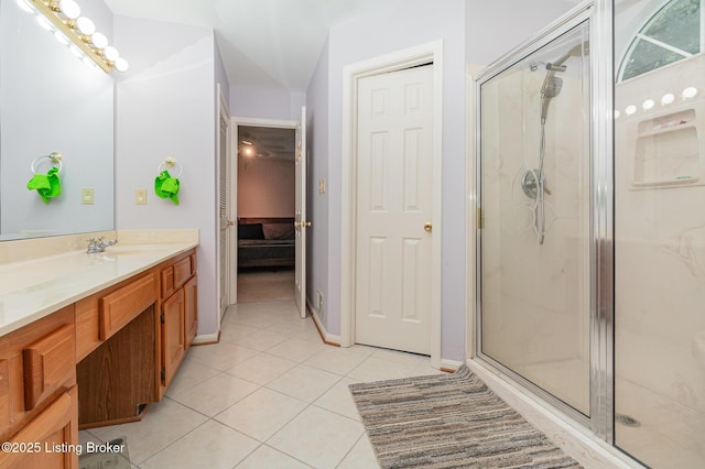 2716 Antone Pkwy, Louisville, KY 40220 - ensuite bathroom featuring vanity, a stall shower, and tile patterned flooring