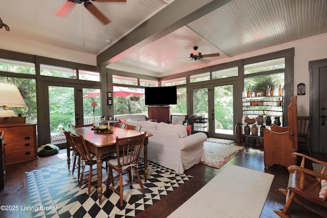 2406 Tucker Station Rd, Louisville, KY 40299 - dining room featuring a ceiling fan and plenty of natural light
