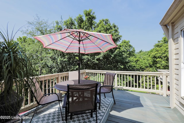 2406 Tucker Station Rd, Louisville, KY 40299 - wooden terrace featuring outdoor dining area