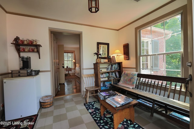2406 Tucker Station Rd, Louisville, KY 40299 - living area featuring healthy amount of natural light, light flooring, and crown molding