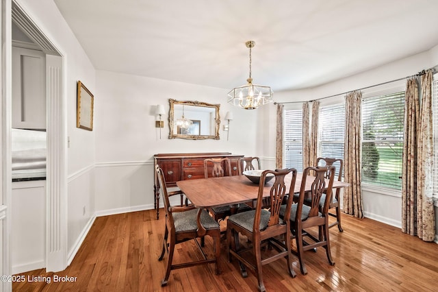 4423 Grand Cir, Crestwood, KY 40014 - dining room with wood finished floors and a chandelier