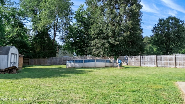 128 Clover Cove Ct, Shepherdsville, KY 40165 - fenced backyard featuring a storage shed