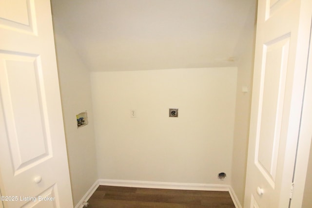 105 Wayne Way, Radcliff, KY 40160 - laundry area featuring washer hookup, dark wood-type flooring, and hookup for an electric dryer