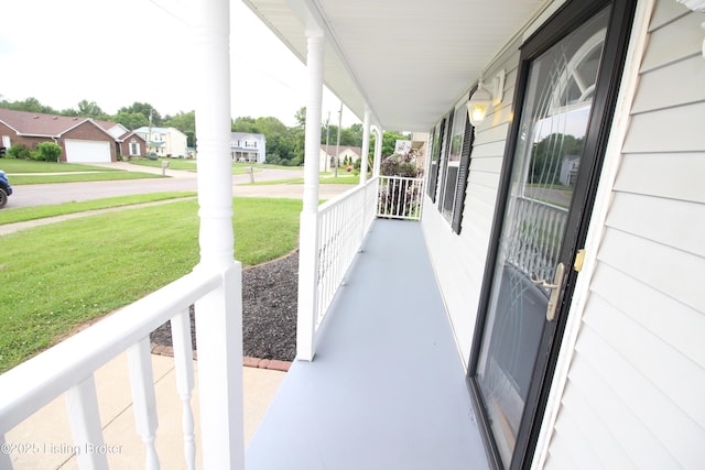 105 Wayne Way, Radcliff, KY 40160 - covered porch with a lawn and a residential view
