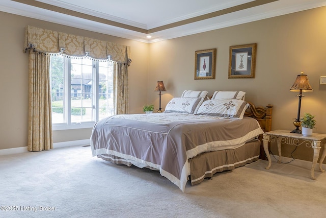 7005 New Bern Ct, Prospect, KY 40059 - carpeted bedroom with ornamental molding and a raised ceiling