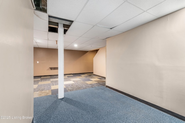 304 Doe Run, Sellersburg, IN 47172 - finished below grade area featuring carpet floors and a paneled ceiling