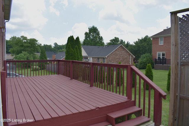 304 Doe Run, Sellersburg, IN 47172 - wooden terrace featuring a yard