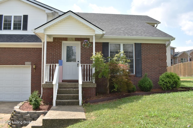 304 Doe Run, Sellersburg, IN 47172 - view of front facade featuring brick siding, a shingled roof, and a garage
