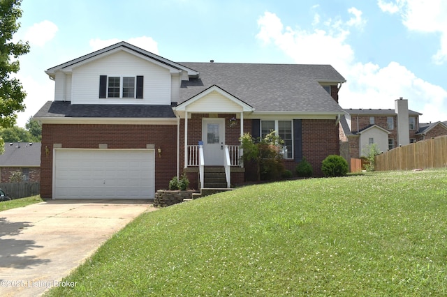 304 Doe Run, Sellersburg, IN 47172 - traditional-style home featuring an attached garage, brick siding, concrete driveway, and a shingled roof