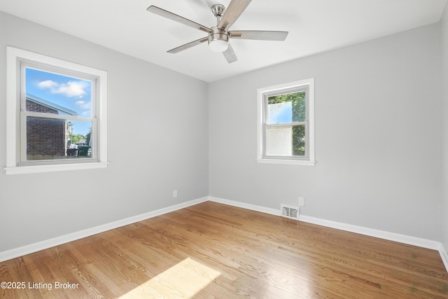 6505 Ridge Cliff Rd, Hollow Creek, KY 40228 - spare room featuring light wood-style floors and ceiling fan