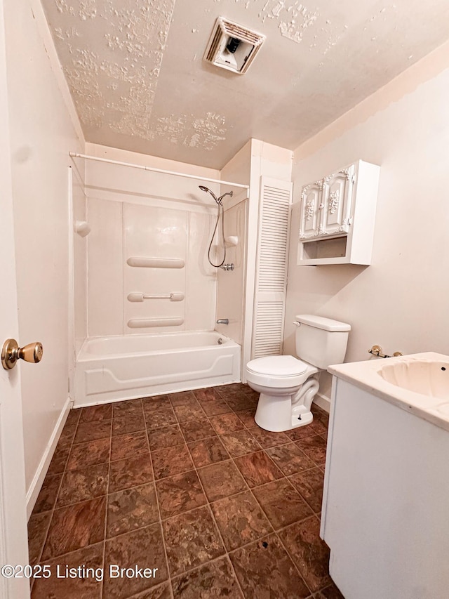 108 Bruce St, Lebanon Junction, KY 40150 - bathroom featuring vanity, shower / bath combination, and a textured ceiling