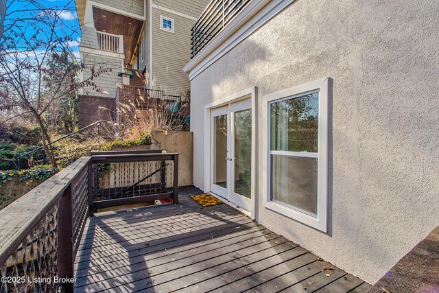 152 N Ewing Ave, Louisville, KY 40206 - wooden deck featuring french doors