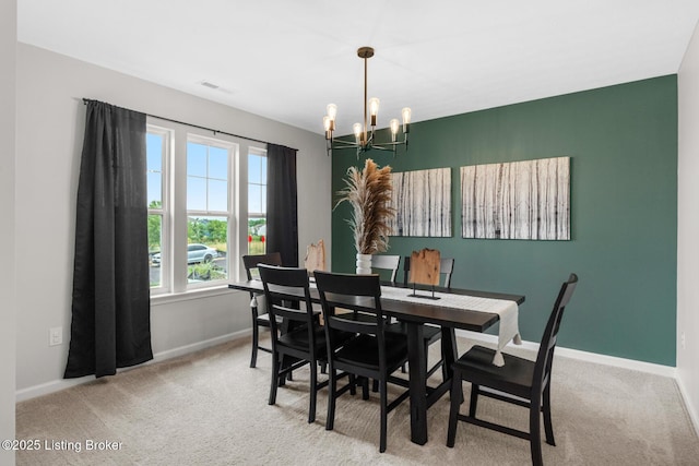 3001 Opal Dr, Shelbyville, KY 40065 - dining room featuring a chandelier and carpet floors