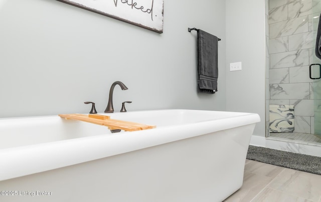 121 Liam Ct, Shepherdsville, KY 40165 - bathroom featuring a soaking tub and a stall shower