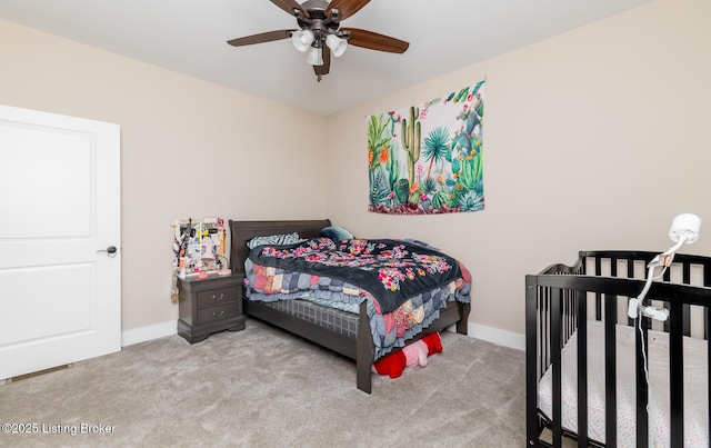 121 Liam Ct, Shepherdsville, KY 40165 - carpeted bedroom featuring baseboards and a ceiling fan
