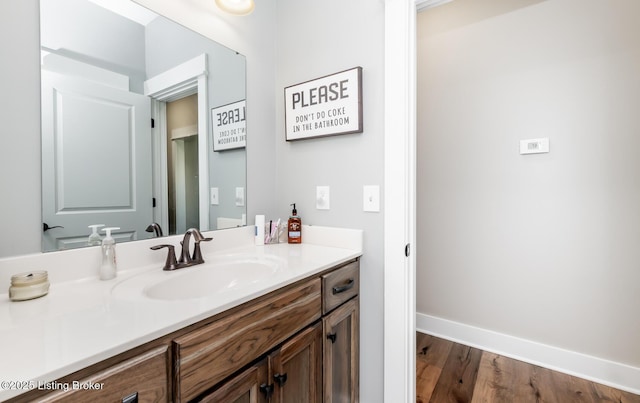 121 Liam Ct, Shepherdsville, KY 40165 - bathroom featuring vanity and wood finished floors
