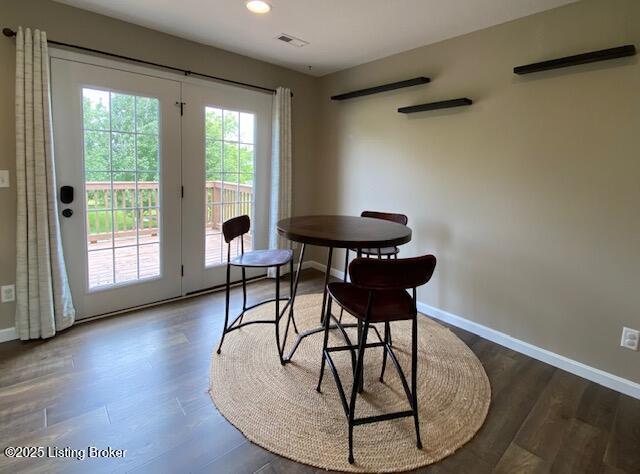 121 Redwood Dr, Bardstown, KY 40004 - dining area with wood finished floors and recessed lighting