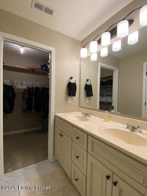121 Redwood Dr, Bardstown, KY 40004 - bathroom with double vanity and a spacious closet