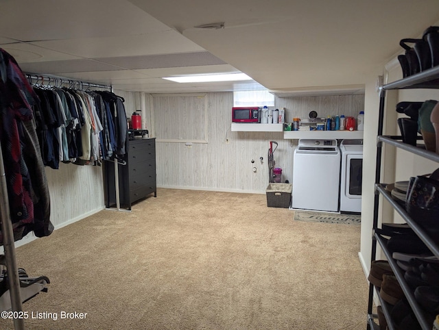 7206 Arrowwood Rd, Louisville, KY 40222 - finished below grade area with separate washer and dryer and carpet flooring