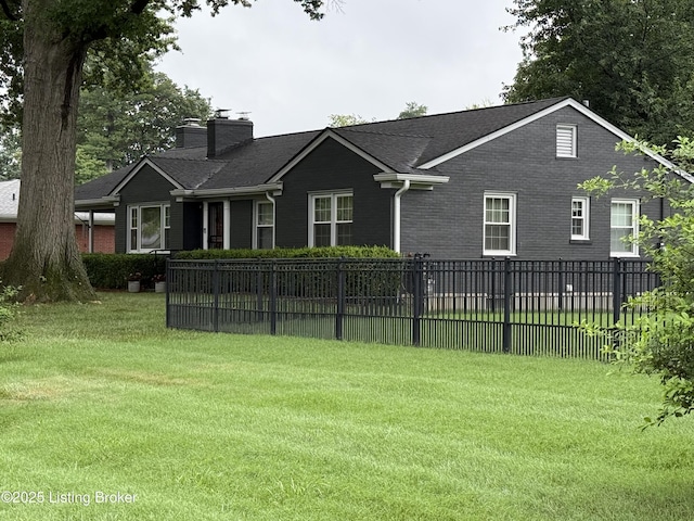 7206 Arrowwood Rd, Louisville, KY 40222 - view of front facade featuring brick siding and a chimney