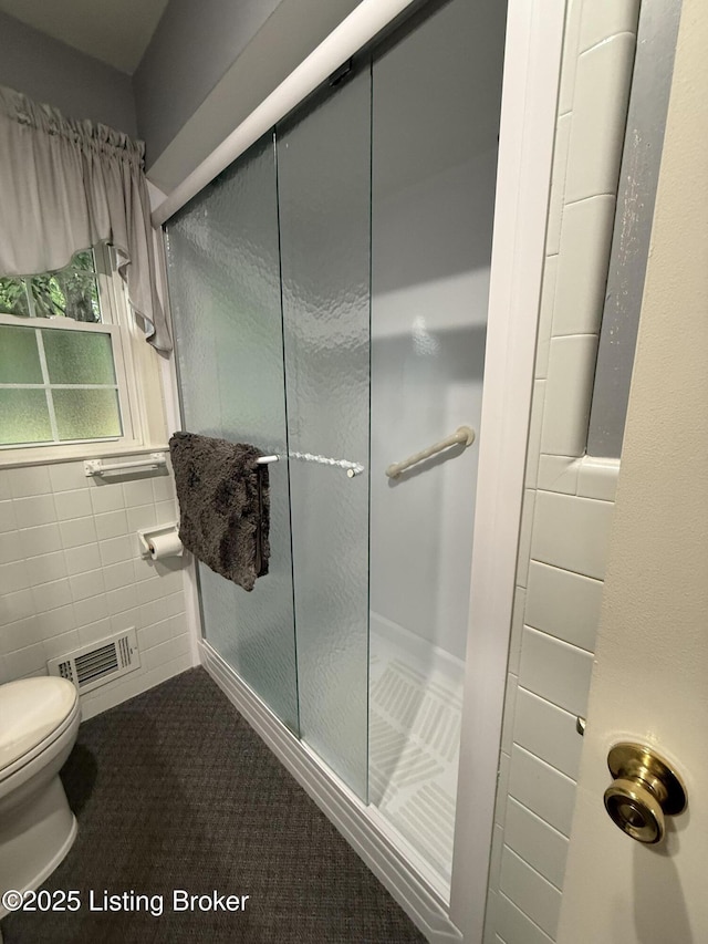 7206 Arrowwood Rd, Louisville, KY 40222 - full bathroom with a shower stall and tile walls