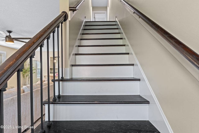 508 Auburn Oaks Dr, Louisville, KY 40214 - staircase featuring ceiling fan