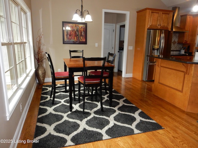 193 Pare Ct, Shepherdsville, KY 40165 - dining room with wood finished floors and a chandelier