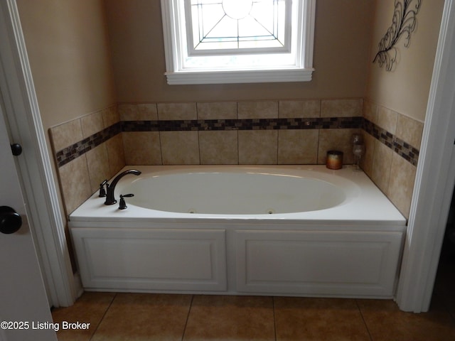 193 Pare Ct, Shepherdsville, KY 40165 - full bathroom with a whirlpool tub and tile patterned flooring