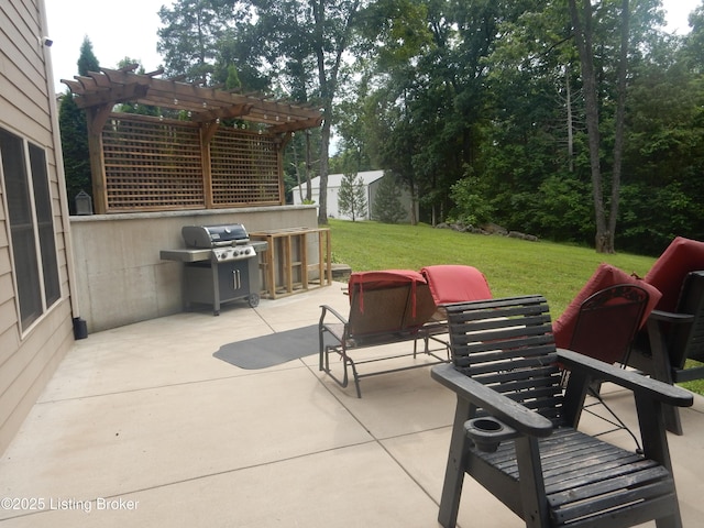 193 Pare Ct, Shepherdsville, KY 40165 - view of patio / terrace with a grill and a pergola